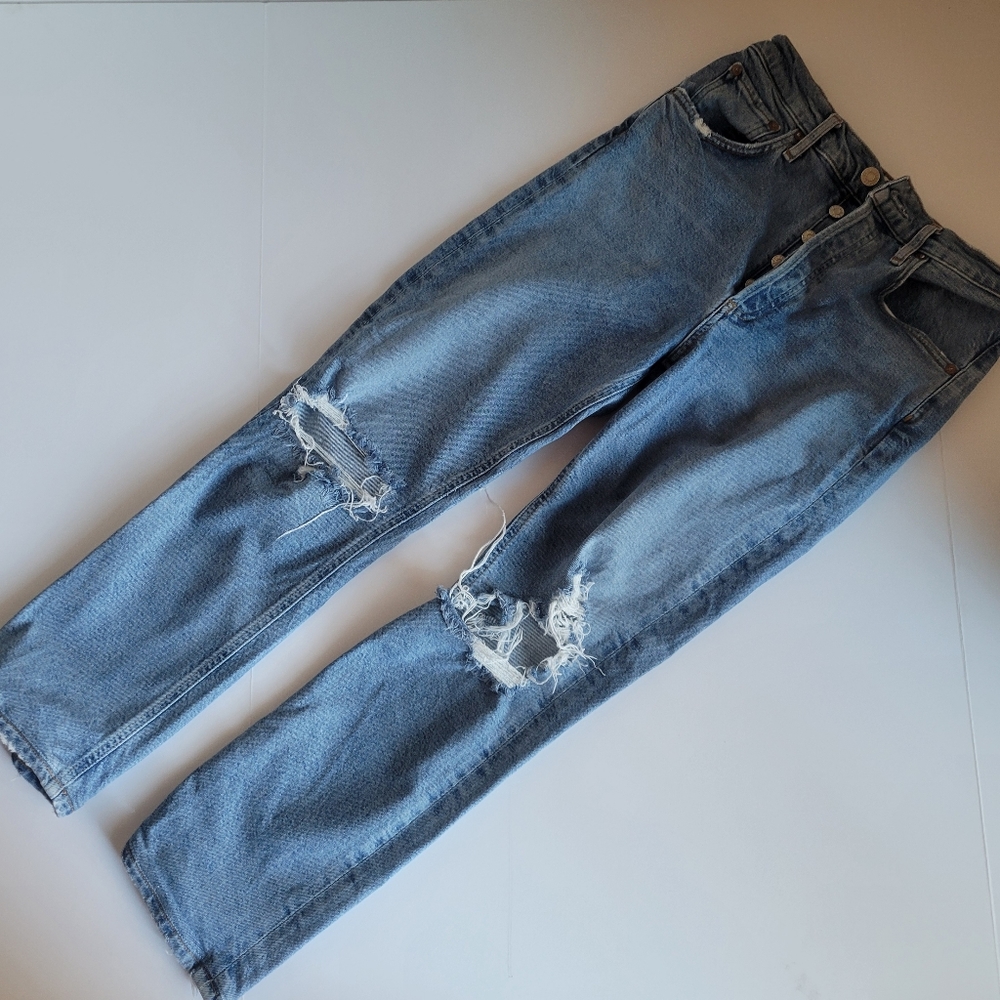 AGOLDE Riley High Rise Distressed Jeans 27